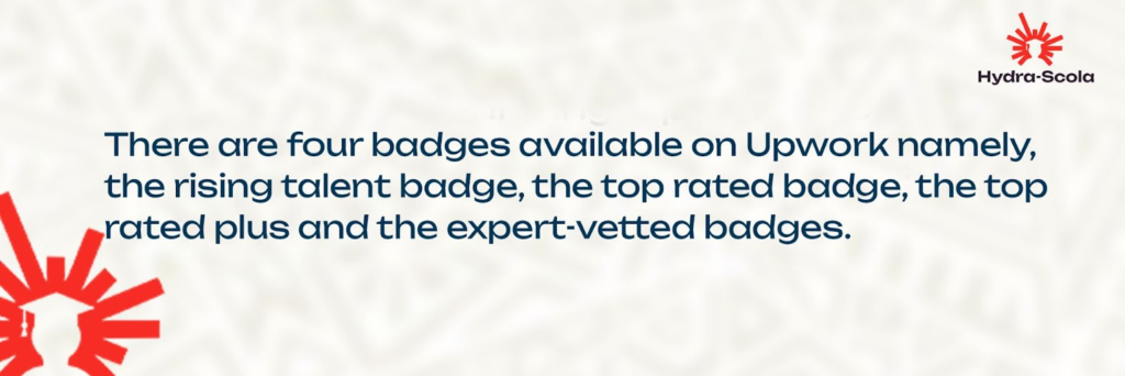 badges available on upwork