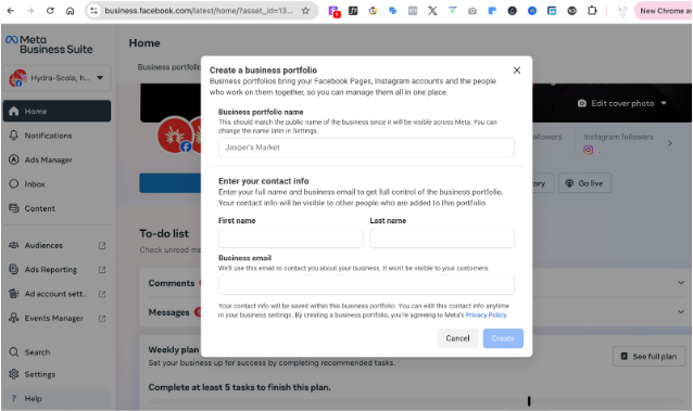 creating business portfolio